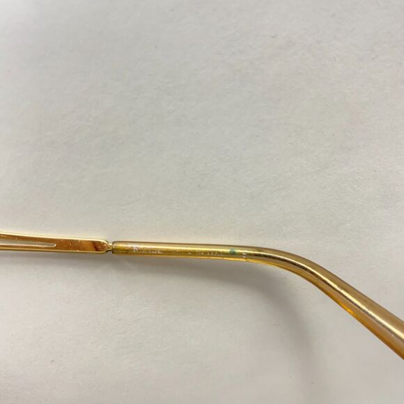 Versace Mod Eyeglasses Sunglasses Frames Gold Rectangular 51[]15 H1974 - Picture 8 of 9